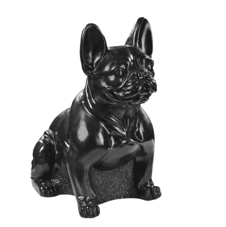 Statue Bouledogue français extérieur ton ciré noir 43 cm 1 Statue Bouledogue français extérieur ton ciré noir 43 cm