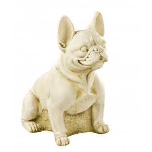 Statue de Bouledogue français ton vieilli 43 cm