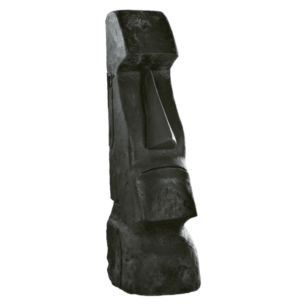Statue MOAI noire ton ciré 180 cm