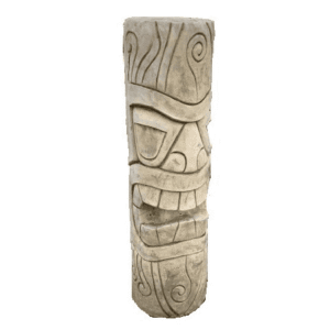 Statue Maori totem Tiki ton vieilli noir 80 cm