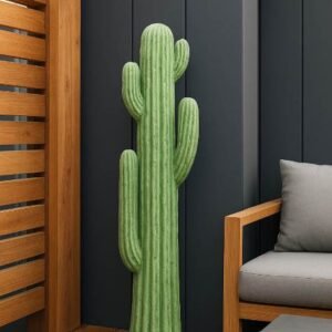 Statue cactus extérieur mexicain en pierre 84 cm (Mise en situation générée par IA - Visuel non contractuel)