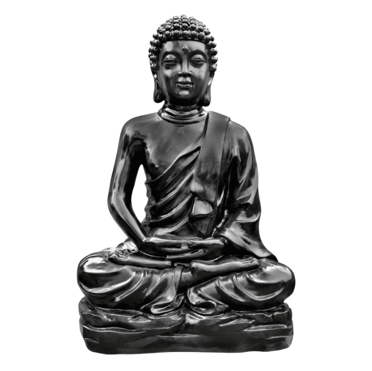 Statue Bouddha Kadampa ton ciré noir 150 cm 1 Statue de Bouddha Kadampa ton ciré noir 150 cm