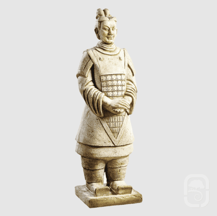 Statue de guerrier chinois Xian ton vieilli 102 cm 1 Statue de guerrier chinois Xian ton vieilli 102 cm