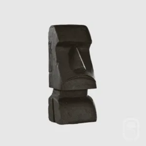Statue jardin pierre (reconstituée) MOAI ton ciré noir 50 cm