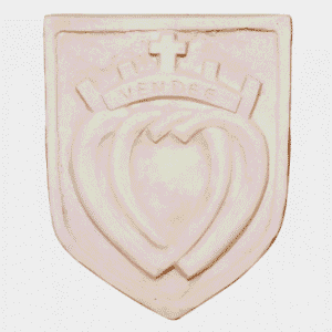 Symbole de la Vendée en pierre ton vieilli