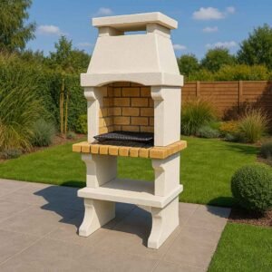 Barbecue en pierre reconstituée Déco (Mise en situation générée à titre indicatif - visuel non contractuel)