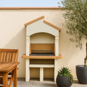 Barbecue ton brique Bastide (Mise en situation générée par IA à titre indicatif - visuel non contractuel)