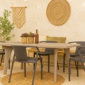 Fauteuil Lisbonne empilable Noir - Lot de 2 (Mise en situation générée par IA à titre indicatif - visuel non contractuel)