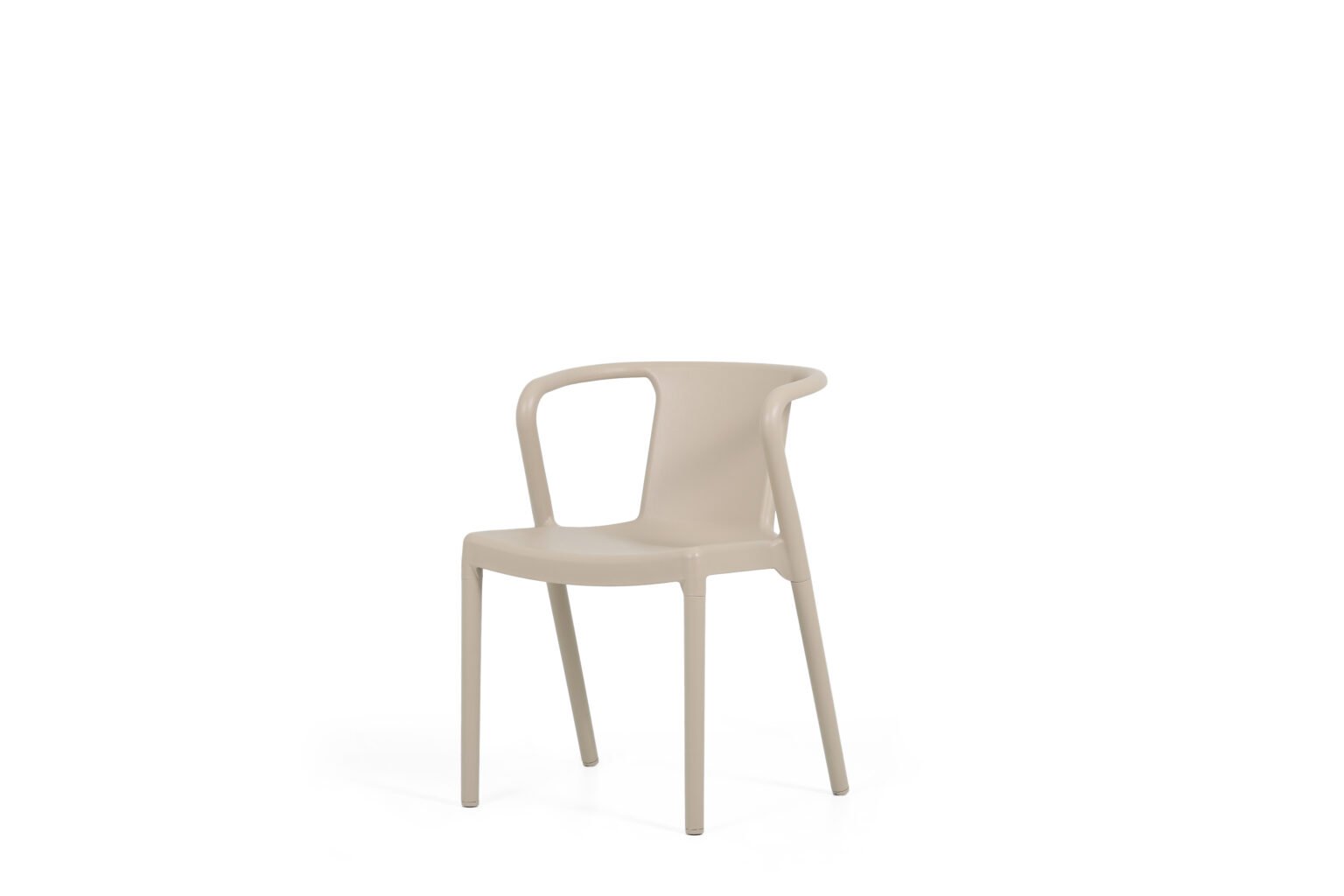 Fauteuil empilable Lisbonne Taupe - Lot de 2