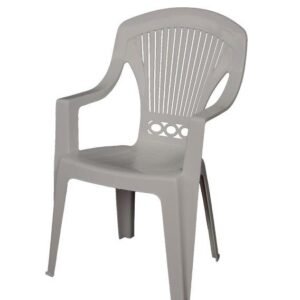 Fauteuil monobloc haut de gamme taupe - Lot de 6