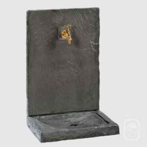 Fontaine extérieure de jardin aspect ardoise ton noir 64 cm