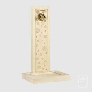 Fontaine moderne murale Bubble ton pierre 70 cm