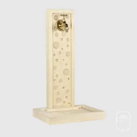 Fontaine moderne murale Bubble ton pierre 70 cm