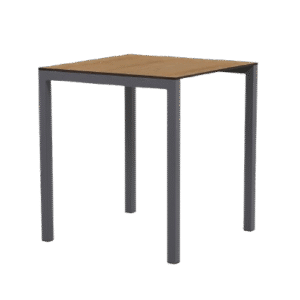 Table 70x70 extérieur plateau imitation bois - Ibiza