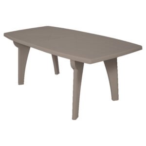 Table de jardin 6 personnes Taupe 180x90