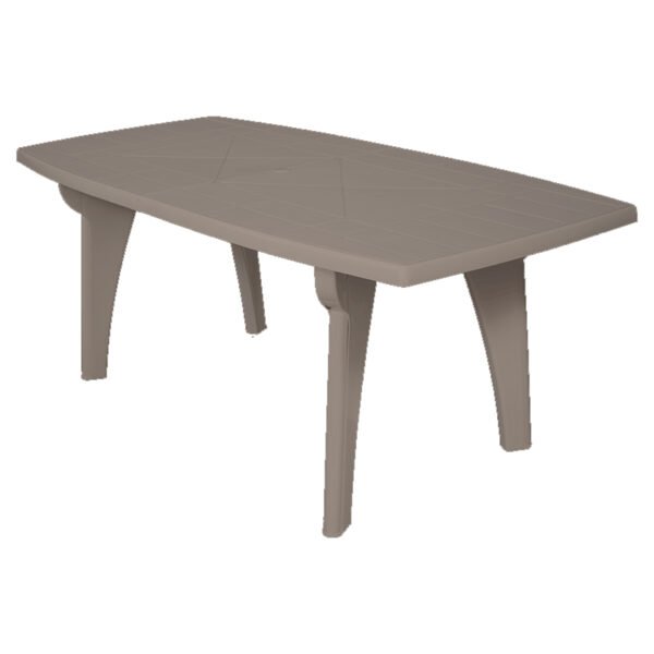 Table de jardin 6 personnes Taupe 180x90