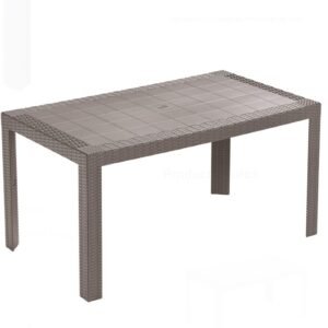 Table de jardin en résine Urano 140x80cm renforcée taupe