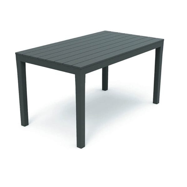 Table de jardin rectangulaire anthracite 140x80cm Sumatra