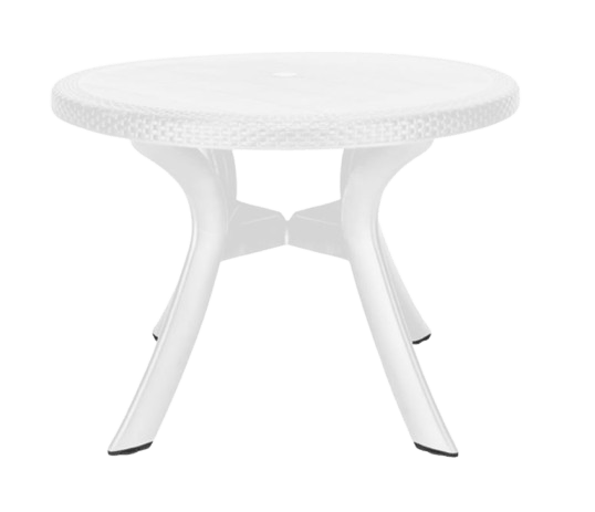 Table en plastique ronde blanc Ø100cm - Caraïbe 2 Table en plastique ronde blanc Ø100cm - Caraibe
