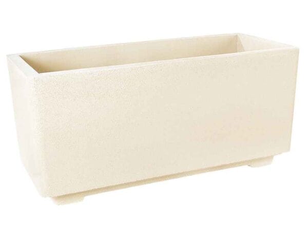 Bac à fleurs extérieur 92 cm ton blanc