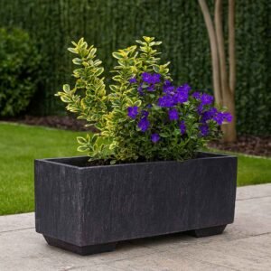 Bac à fleurs rectangulaire et jardinière