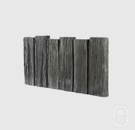 Bordurette aspect schiste ton ardoise 50 cm - Lot de 6 unités 1 Bordurette schiste ton ardoise 50 cm - Lot de 6 unités