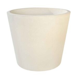Pot horticole 200 L béton pressé ton blanc