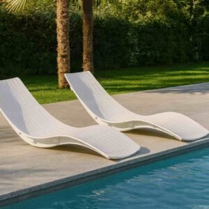 Bain de soleil blanc - Lot de 2 pcs - Havana (Mise en situation générée à titre indicatif - Visuel non contractuel)