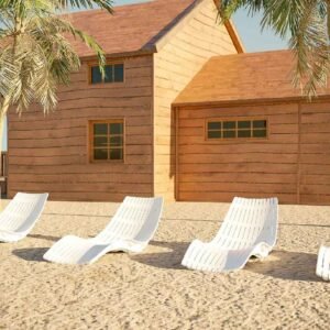 Bain de soleil blanc - Lot de 2 pcs - Havana (plage)