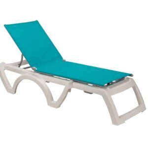 Bain de soleil design toile turquoise Haut de gamme - Lot de 2 pcs -Jamaica