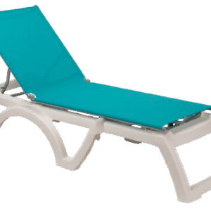 Bain de soleil design toile turquoise Haut de gamme - Lot de 2 pcs -Jamaica