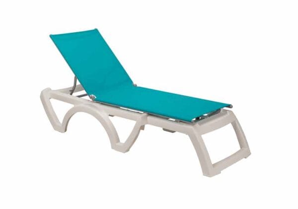 Bain de soleil design toile turquoise Haut de gamme - Lot de 2 pcs -Jamaica