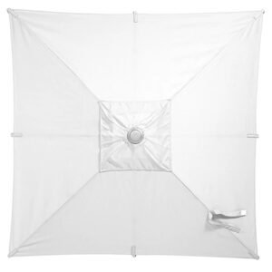 Parasol 2x2 M blanc haut de gamme - Sunset vue du dessus