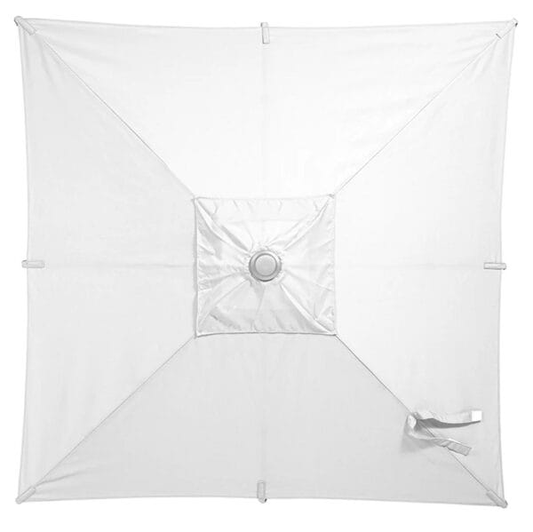 Parasol 2x2 M blanc haut de gamme - Sunset vue du dessus