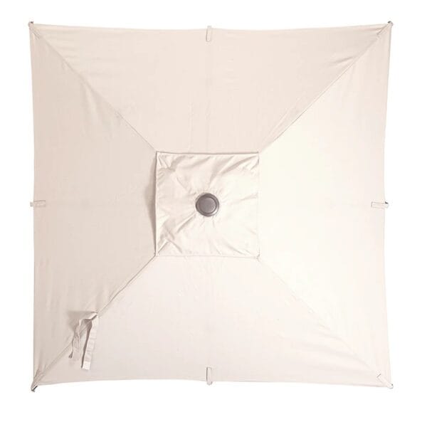 Parasol haut de gamme 2x2 M écru - Sunset vue du dessus