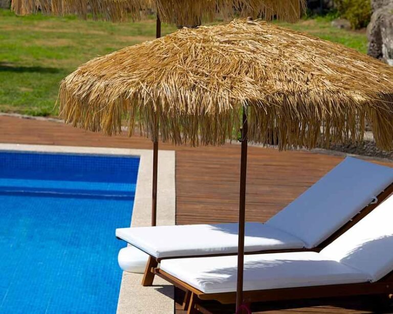 Parasol raphia synthétique Ø200cm - Palloza