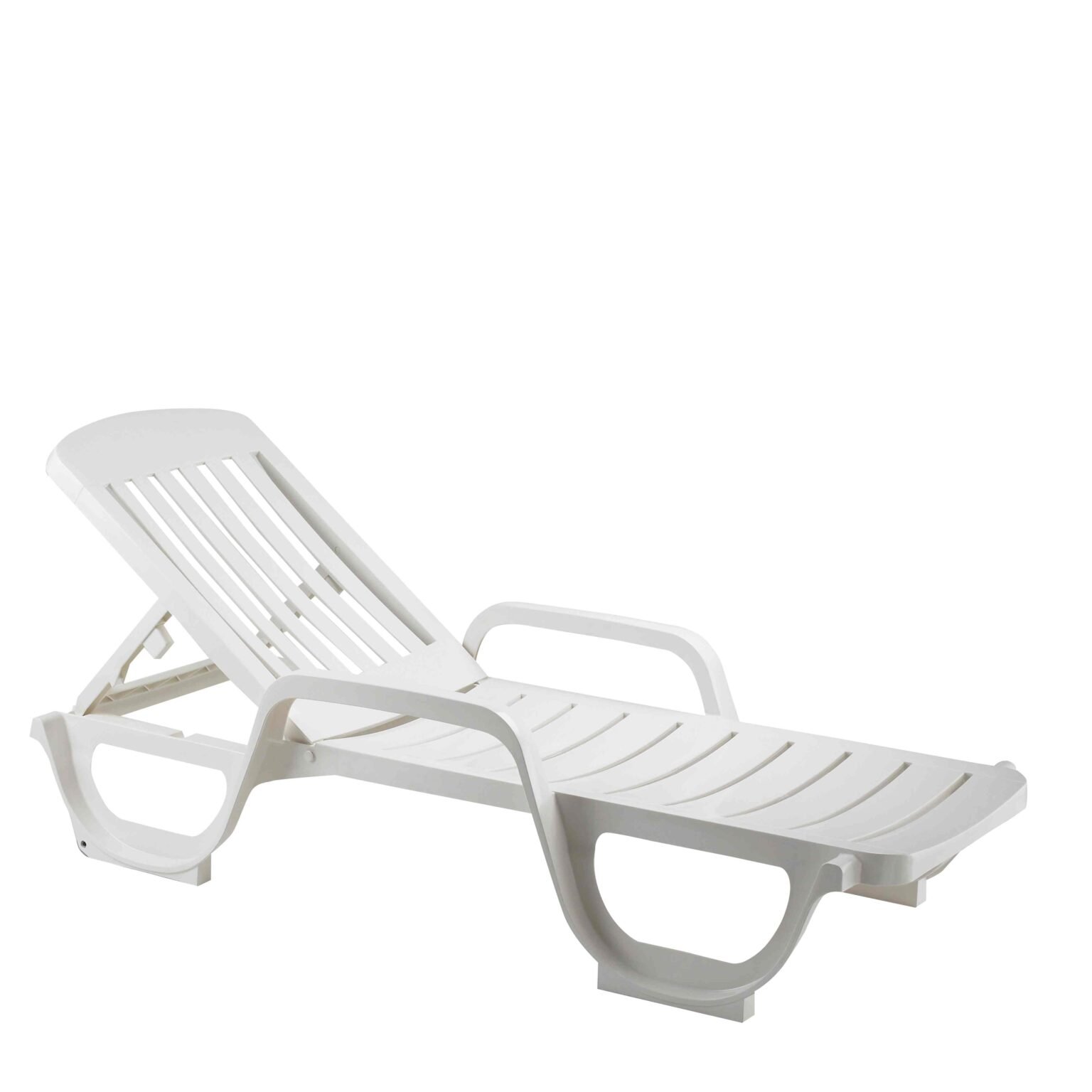 Transat blanc inclinable - Lot de 2 pcs - Miami