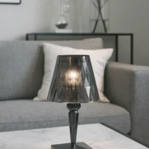 Lampe de table led sans fil​ grise Paloma - Lot de 2 - Image principale mettant en avant la lampe au premier plan