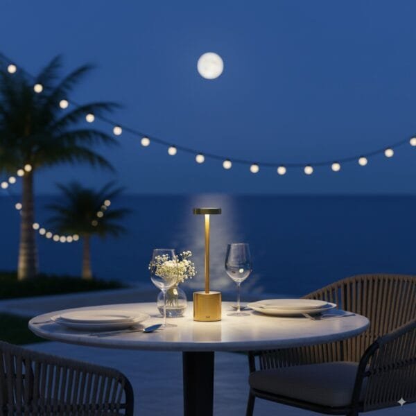 Lampe de table sans fil à LED - Gold (terrasse)