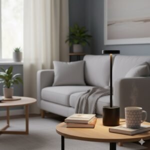 Lampe de table sans fil led Black sur petite table