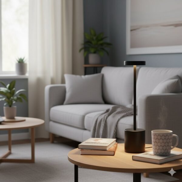 Lampe de table sans fil led Black sur petite table