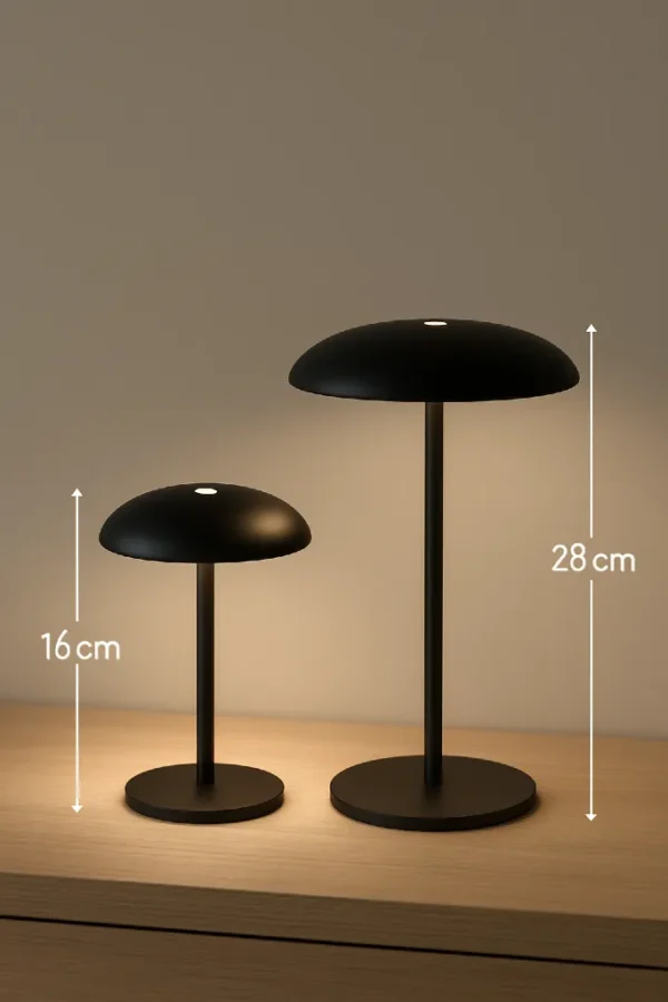 Lampe sans fil LED gris anthracite Sardaigne - Lot de 2 - Focus dimensions