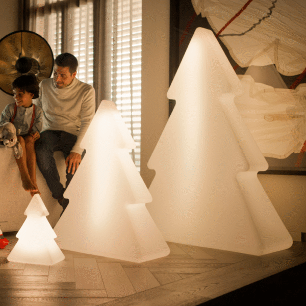 Sapin de Noël led lumineux 40 cm - 100 cm - 160 cm - Le visuel représente les 3 dimensions disponibles