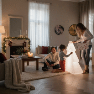 Sapin lumineux led Noël 100 cm int-ext dans une maison en tant que décoration de Noël