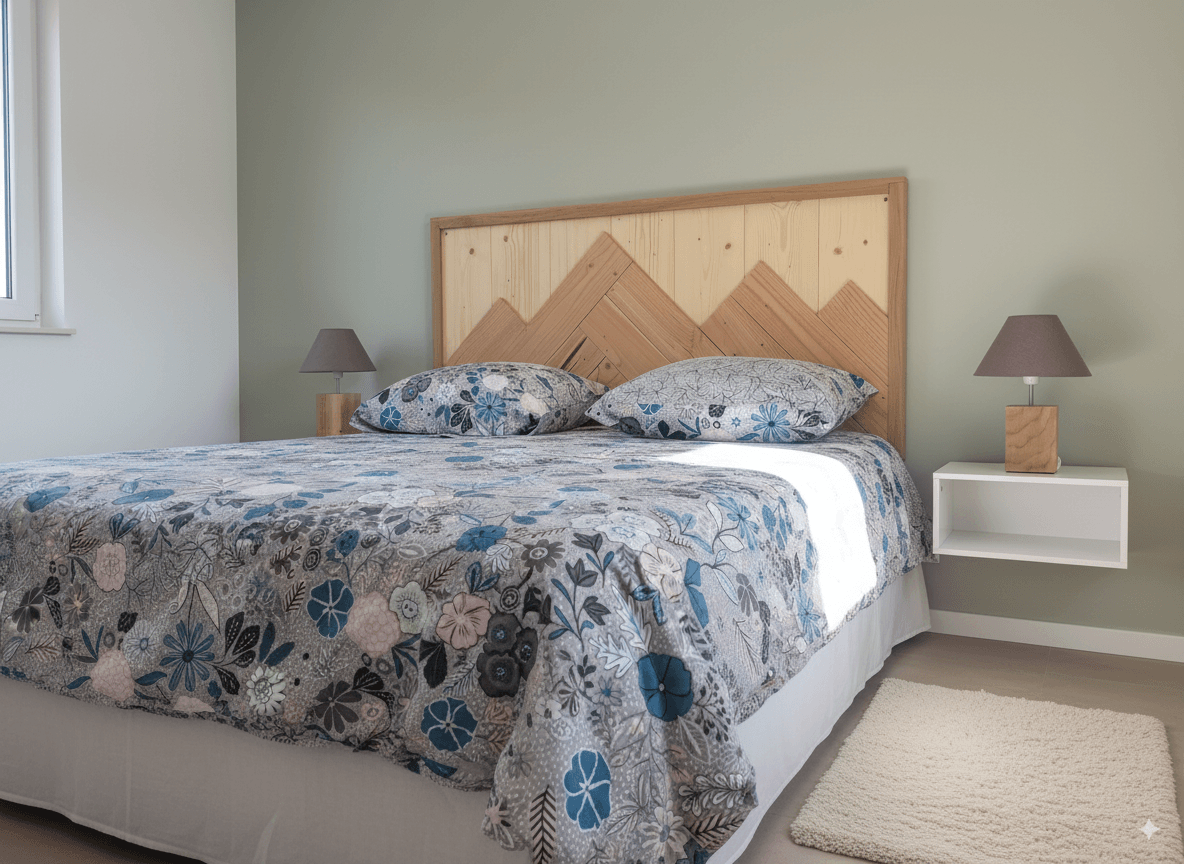Tête de lit bois massif décor Aravis - Lrg 90 à 180 cm x Ep. 6 x Ht 125 cm 9 Tête de lit bois massif décor Aravis - Lrg 90 à 180 cm x Ep. 6 x Ht 125 cm, image principale, ARVS