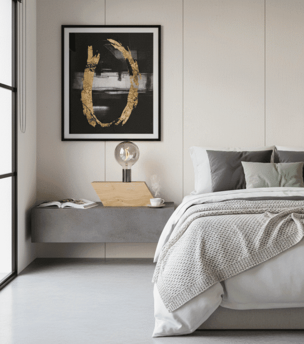 Lampe de chevet bois design chêne massif Pure, image principale, fabrication française artisanale