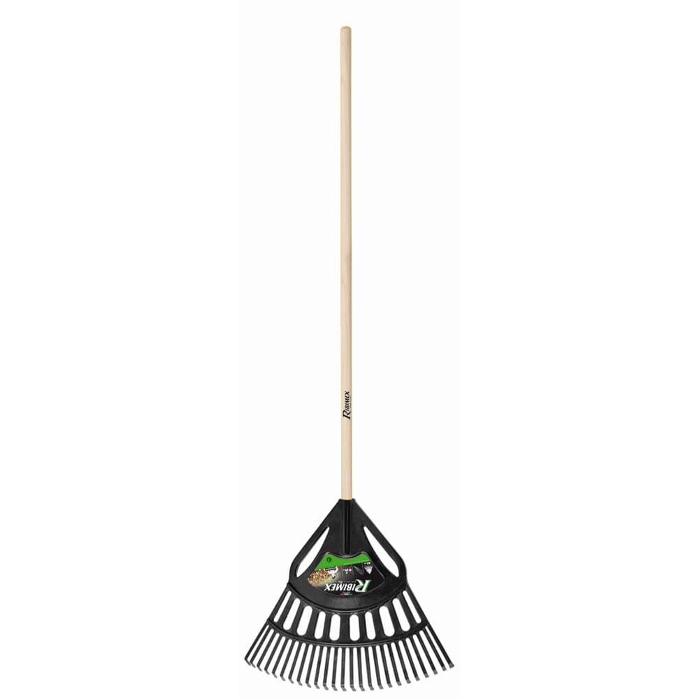 Balai à gazon plastique 64 cm manche bois - Ribimex 1 Image principale du balai à gazon plastique PROJBF64/MB avec manche en bois