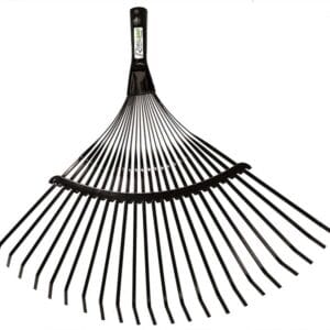 Balai à feuilles en acier RIBIMEX PROJBFA22 avec 22 dents métalliques - vue principale