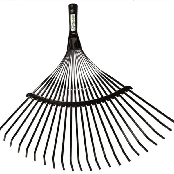 Balai à feuilles en acier RIBIMEX PROJBFA22 avec 22 dents métalliques - vue principale