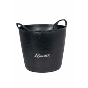 Image principale du seau souple de jardin PRSACB28 Ribimex, bac rond noir avec poignées.